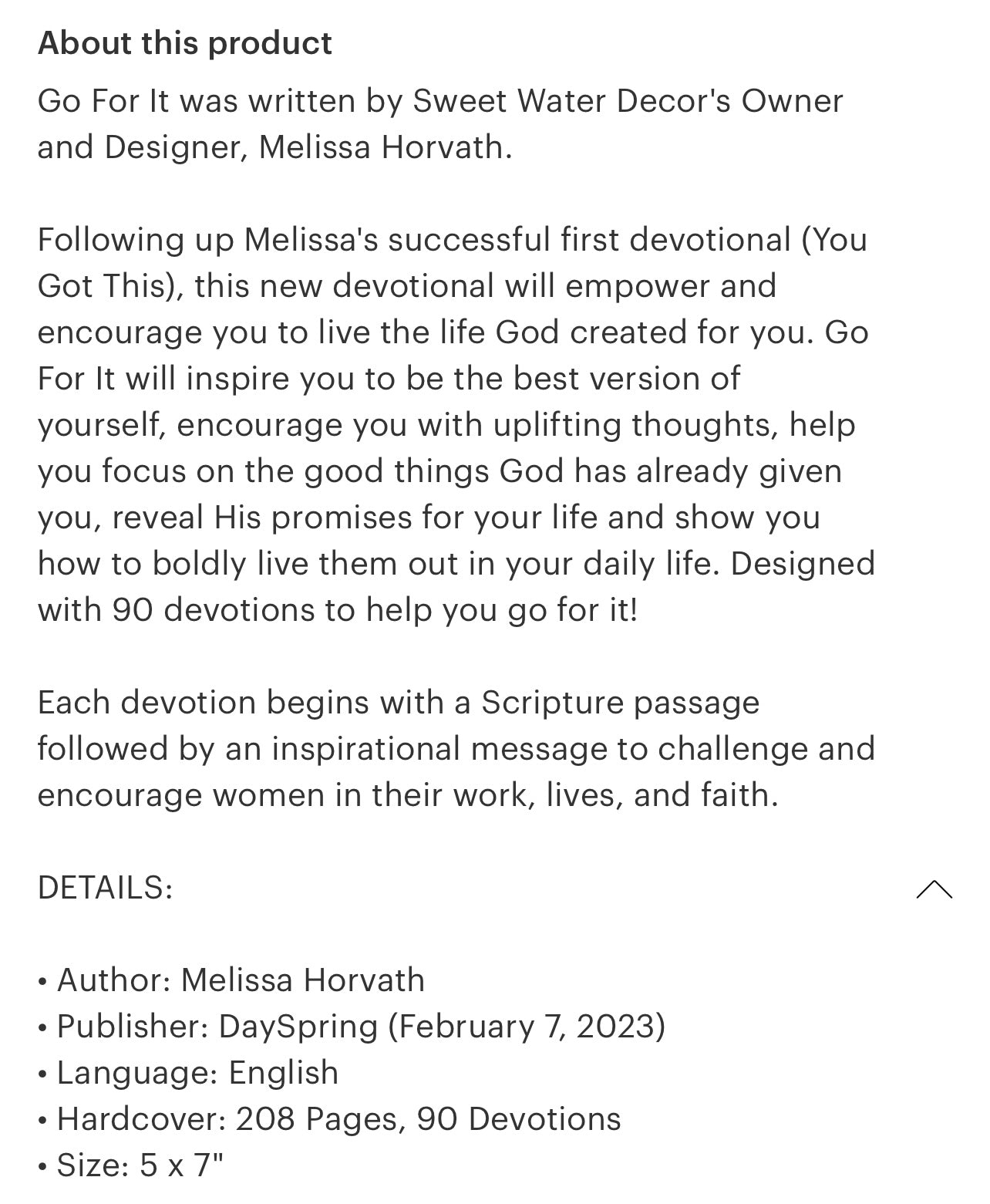 Go For It Devotional