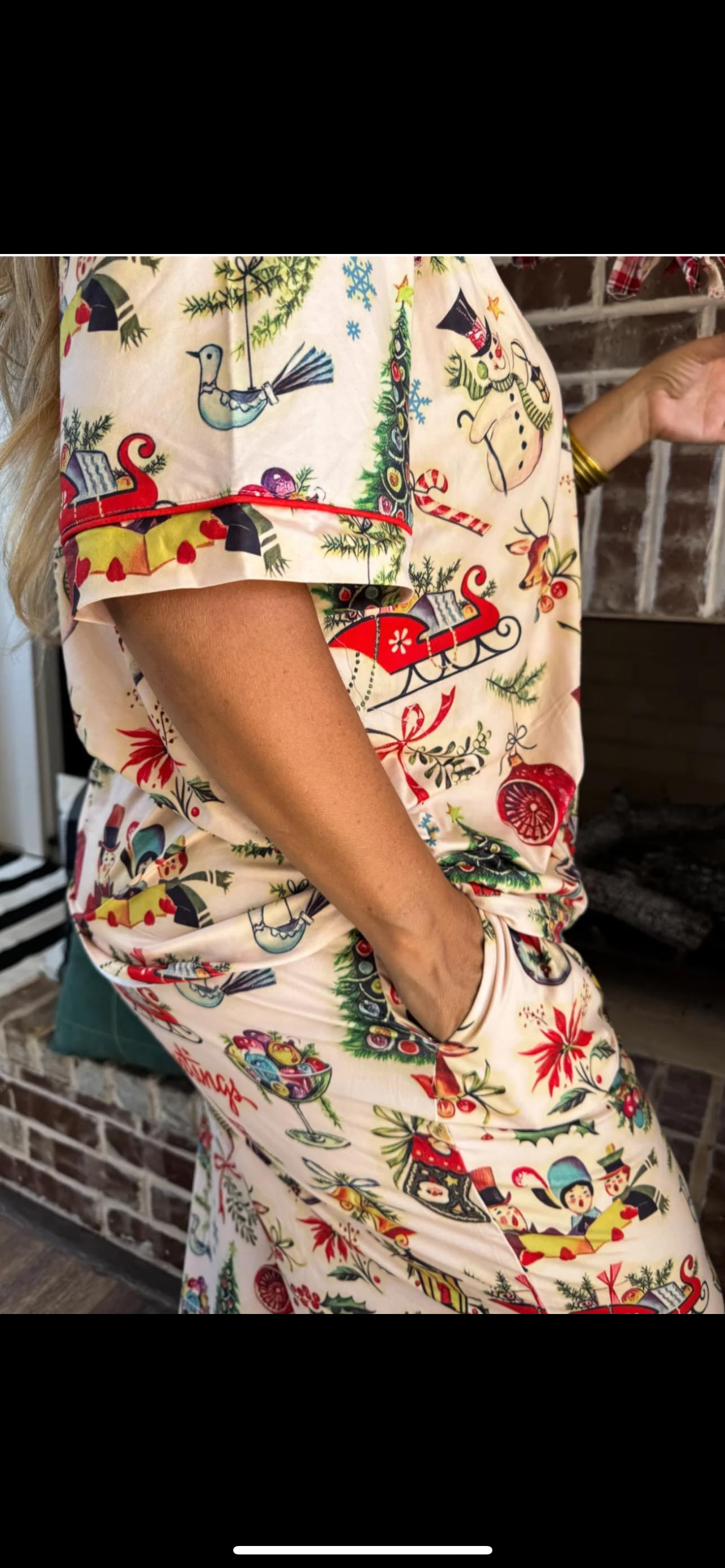 Adorable Retro Christmas PJ set