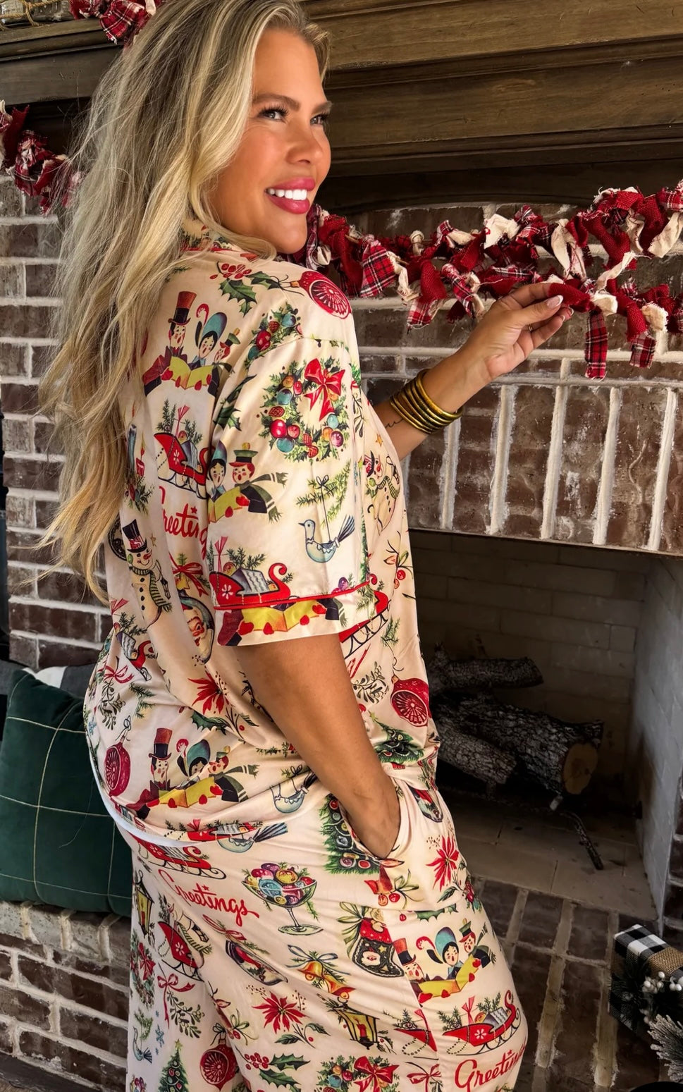 Adorable Retro Christmas PJ set