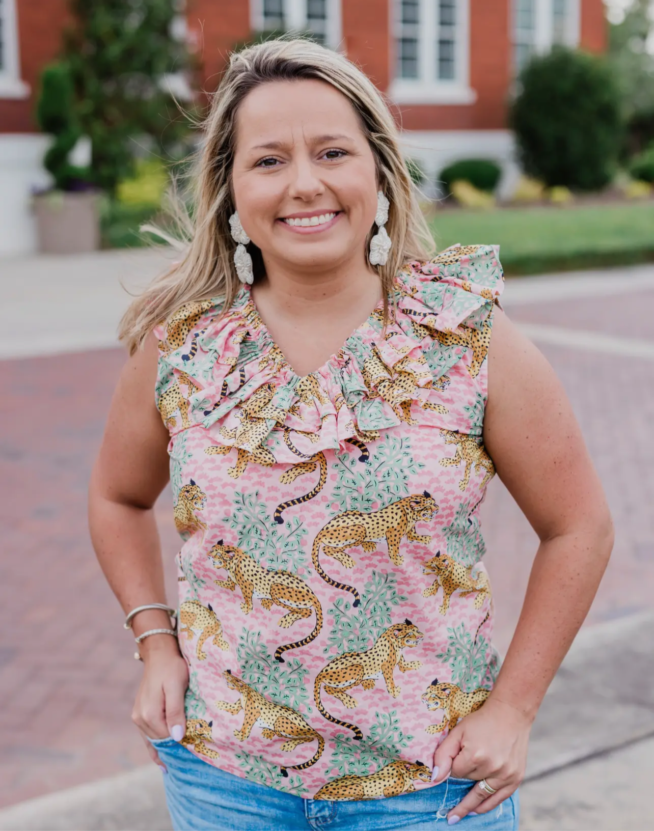 Ruffle Top pink safari