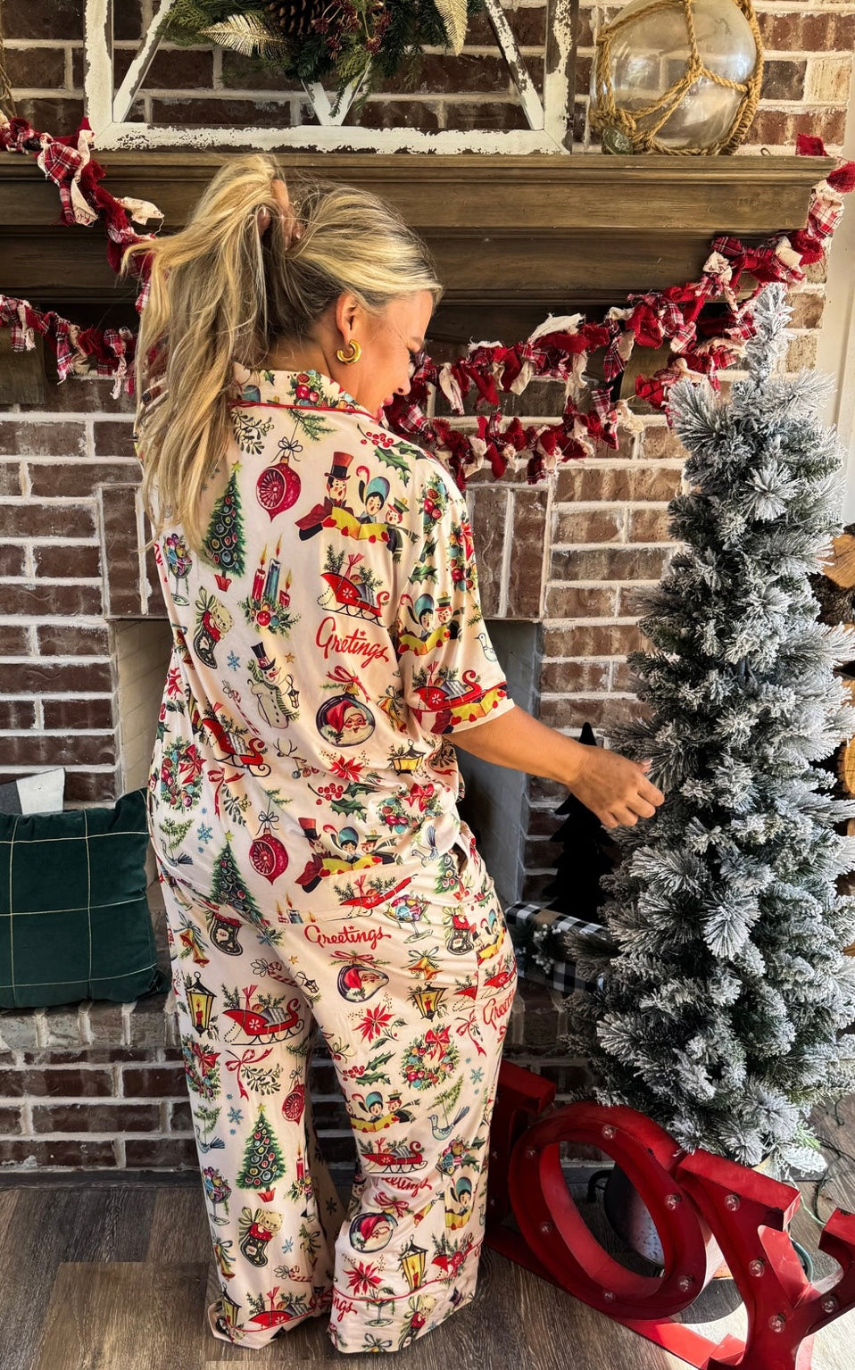 Adorable Retro Christmas PJ set