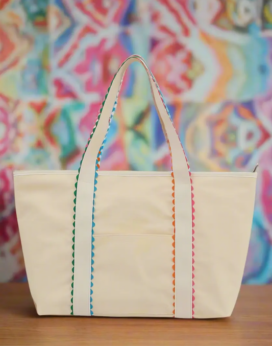 Aly’s beach canvas tote bag
