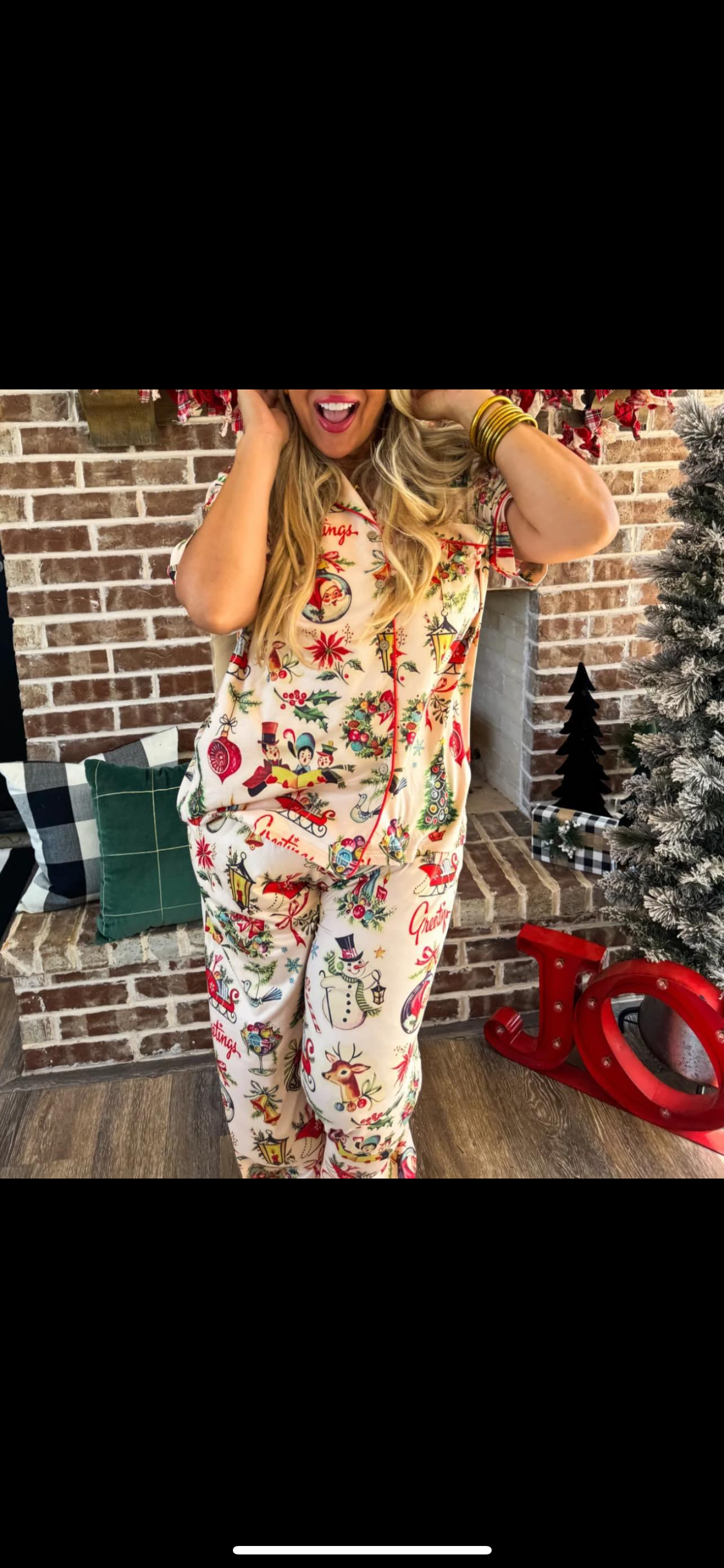 Adorable Retro Christmas PJ set