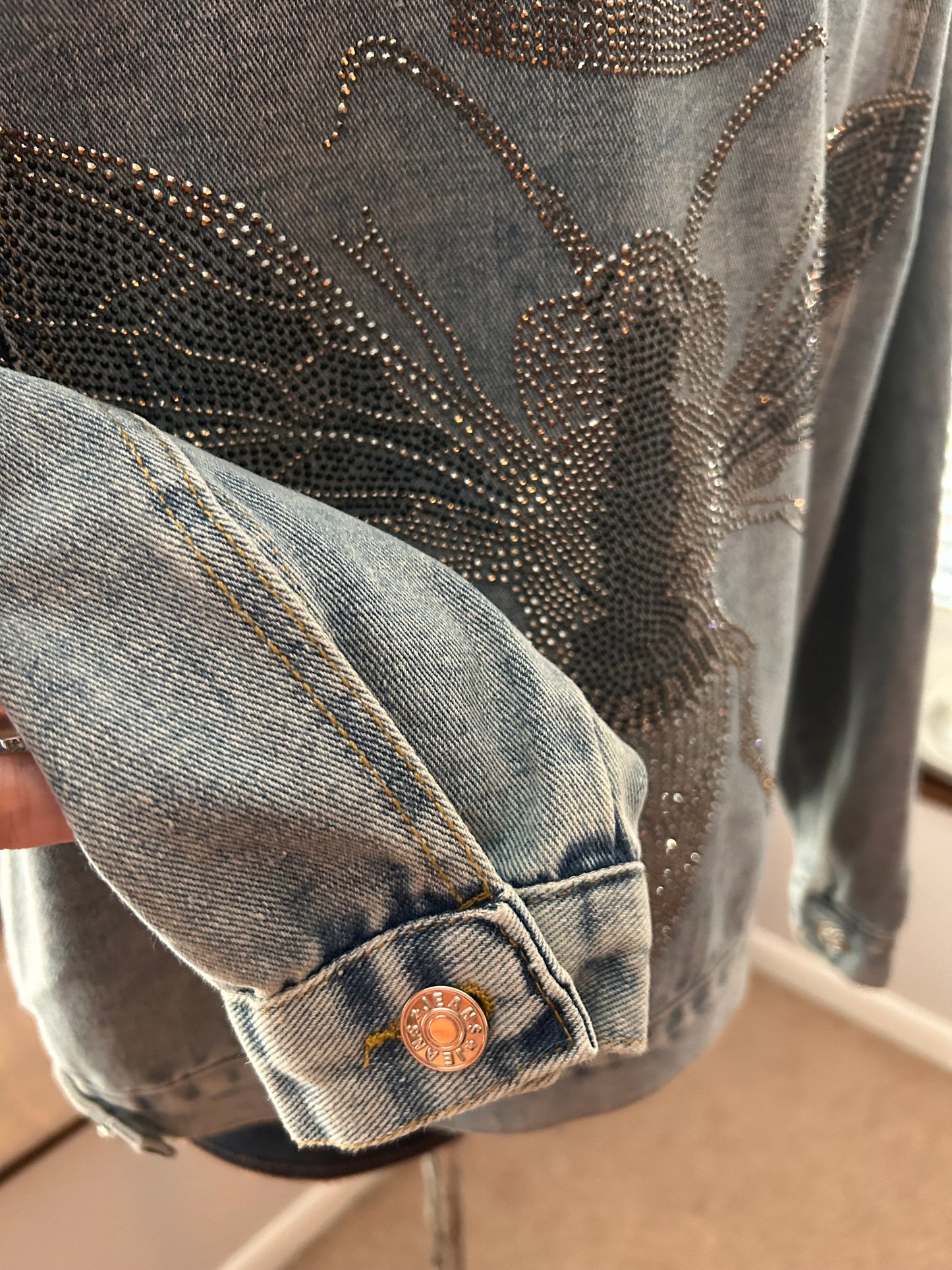 Pearly Queen Bee Denim Jean Jacket